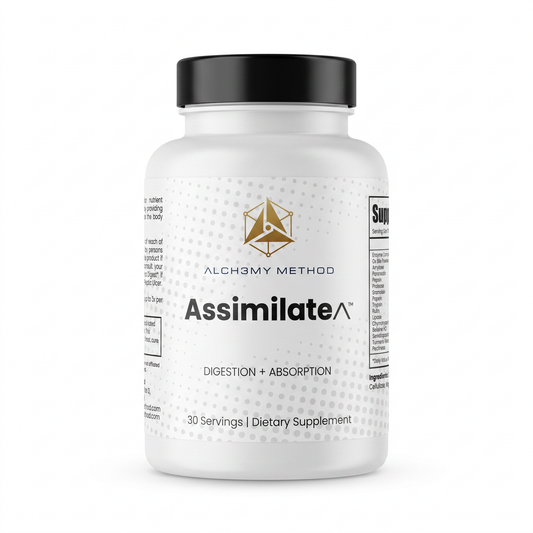 Alch3my Method Assimilate digestion supplement bottle